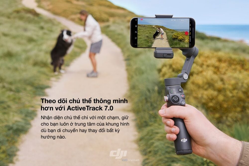 DJI OM 7 tự động phát hiện và theo dõi đối tượng chỉ với một chạm