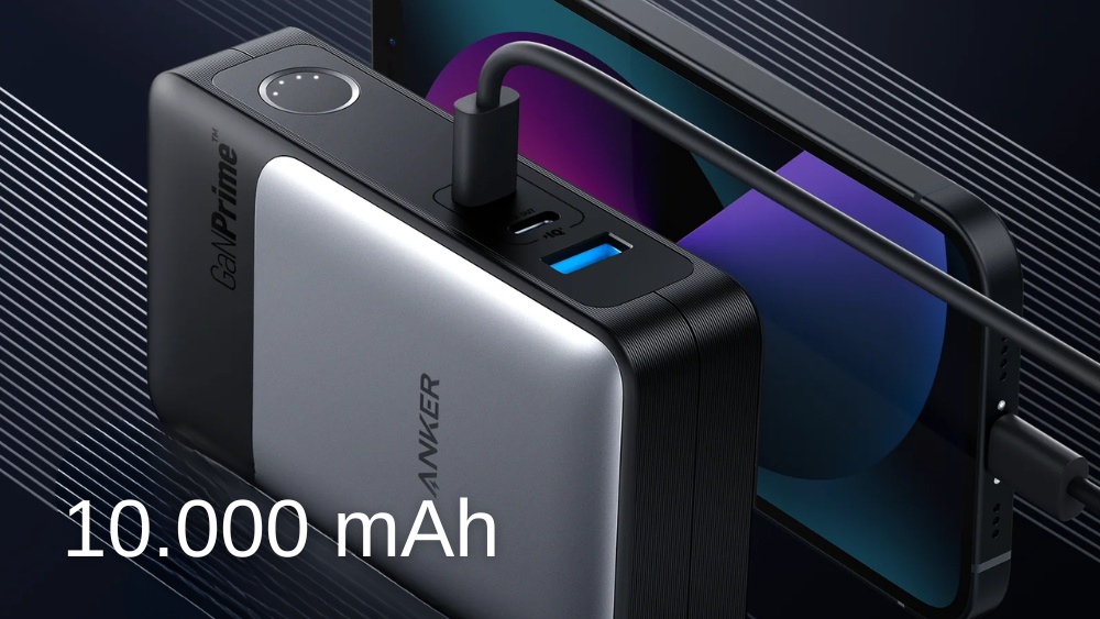 Dung lượng pin 10.000mAh đáp ứng nhu cầu sử dụng hàng ngày.