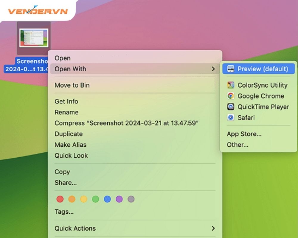 Dùng Preview mở ảnh JPG trên Mac