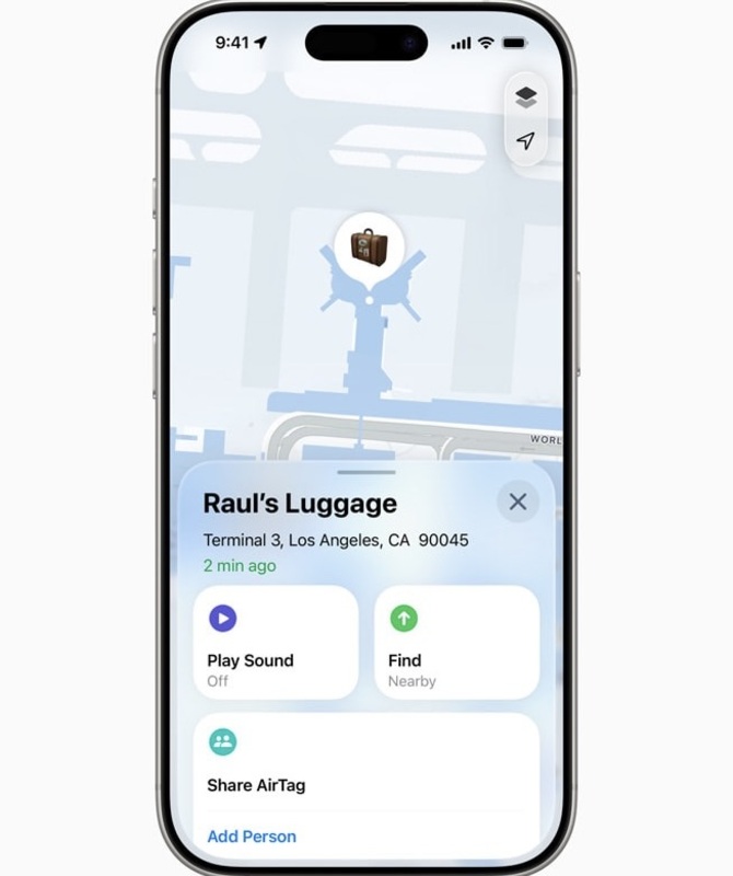 Giao diện ứng dụng tìm thiết bị trên iOS 26 dễ nhìn