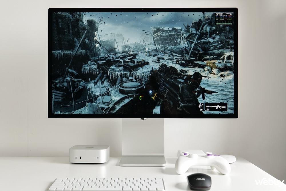Khả năng giải trí, xem video chơi game trên máy tính để bàn Mac mini M4