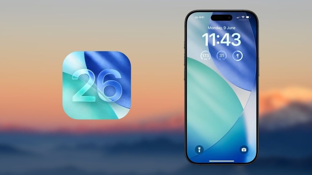 Giao diện màn hình khoá trên iOS 26
