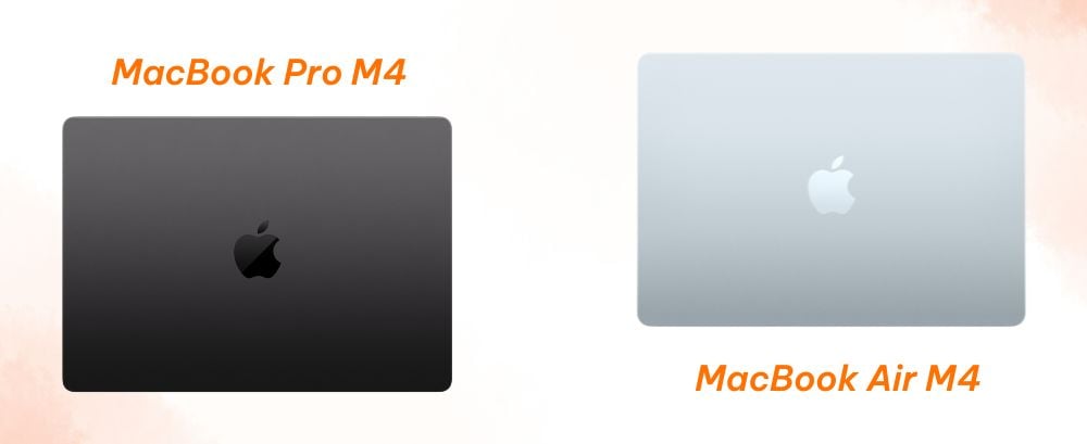 So sánh MacBook Air M4 với MacBook Pro M4