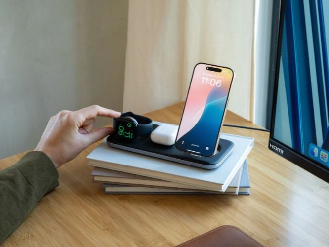 Dock sạc không dây Satechi 3 in 1 chuẩn Qi2 Trio Wireless Charging Pad – ST-QTPM