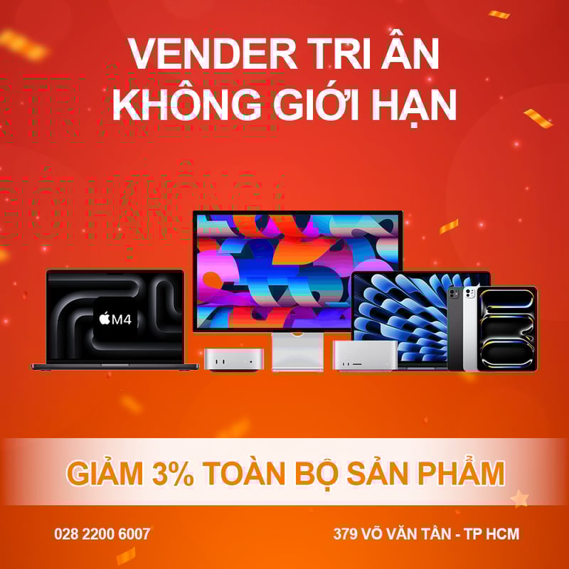 Chương trình khuyến mãi 2 kỷ niệm 4 năm Vender