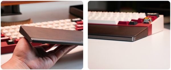 Kê tay bàn phím cơ HyperWork Hybrid Gỗ kết hợp nhôm CNC