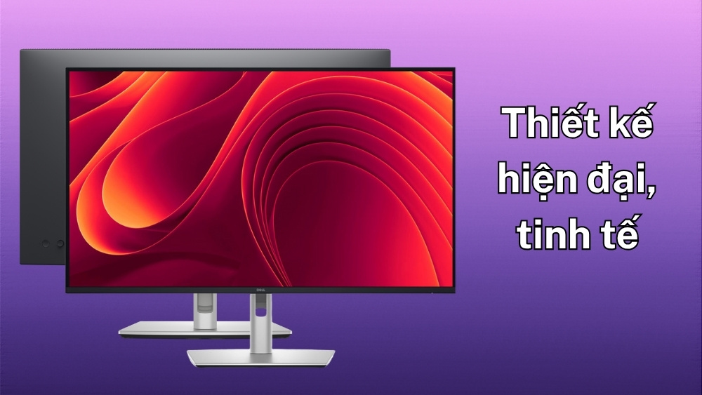 Màn hình Dell P2725D sở hữu thiết kế hiện đại.