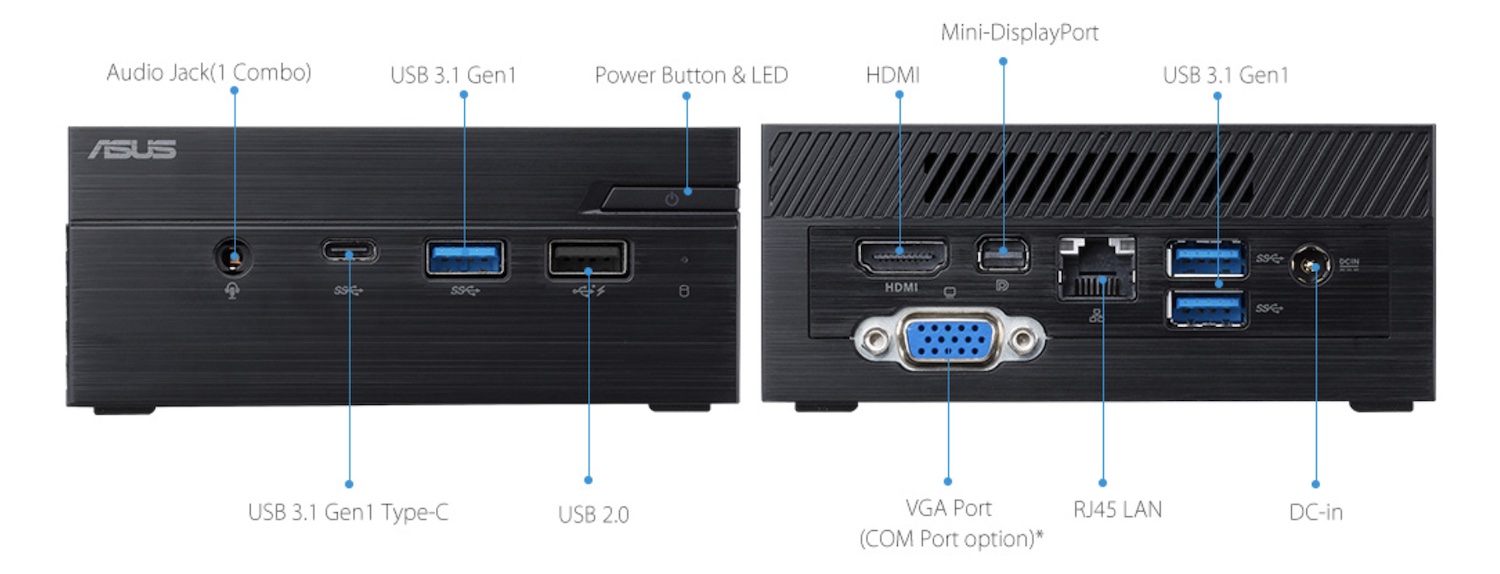 Máy tính ASUS mini PC PN40 chip Intel Celeron J4025 Barebone - PN40-BBC910MV