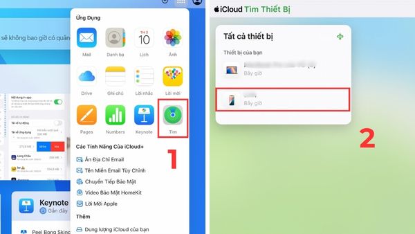 Chọn Find My iPhone và danh sách All Devices.