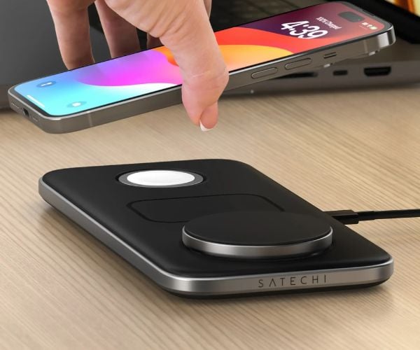 Dock sạc không dây Satechi 3 in 1 chuẩn Qi2 Trio Wireless Charging Pad – ST-QTPM