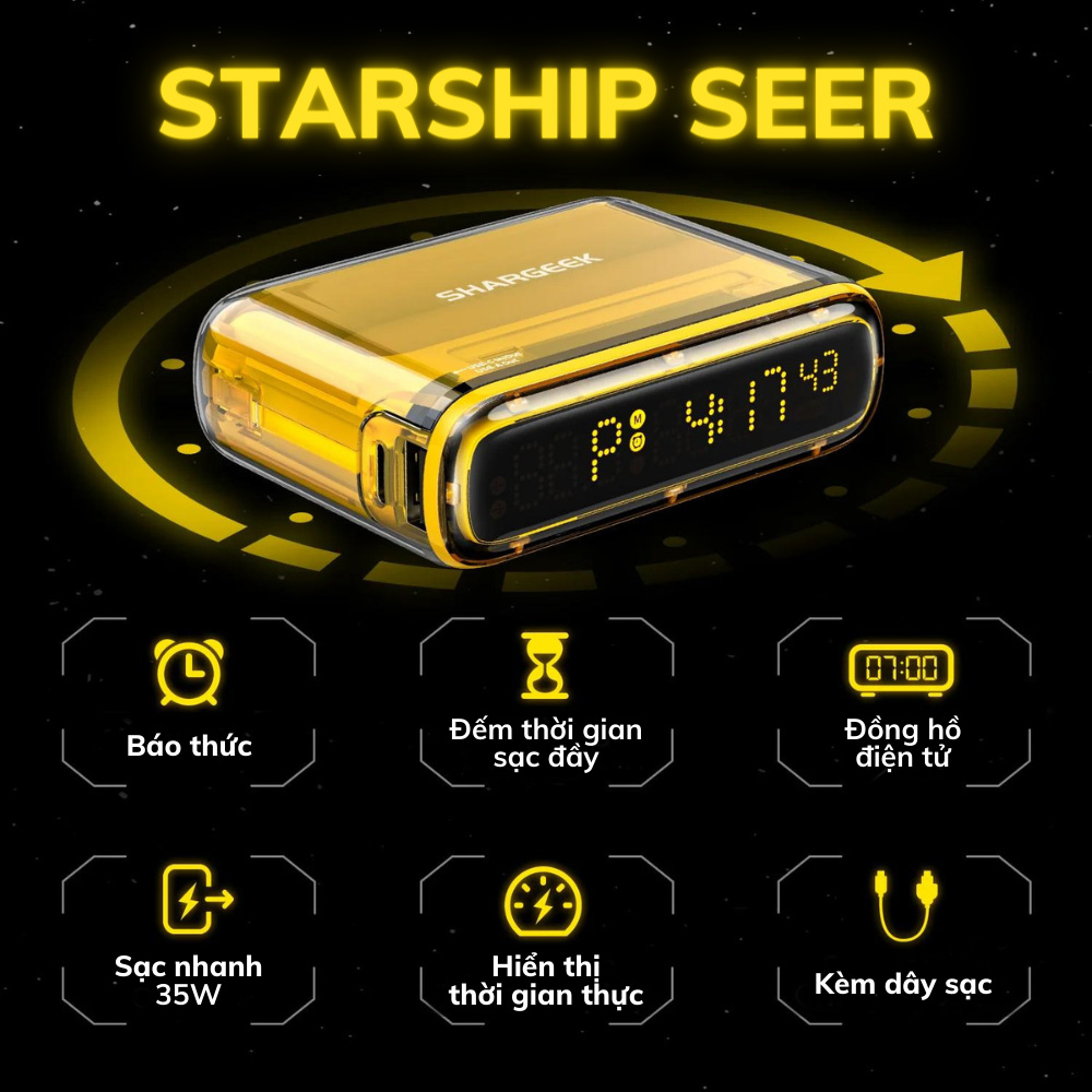 Pin sạc dự phòng Shargeek Starship Seer 10.000mAh