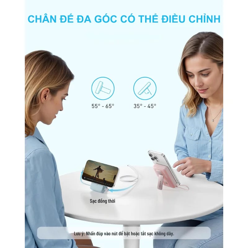 Pin sạc dự phòng Anker Zolo chân đế linh hoạt