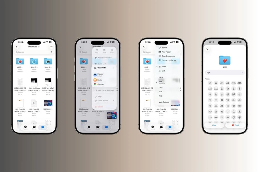 Quản lý tệp hiệu quả trên iOS 26