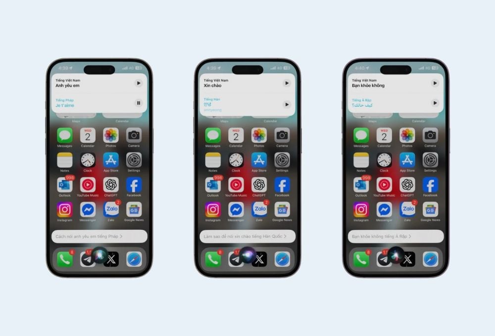 Siri tiếng Việt hỗ trợ dịch thuật nhanh