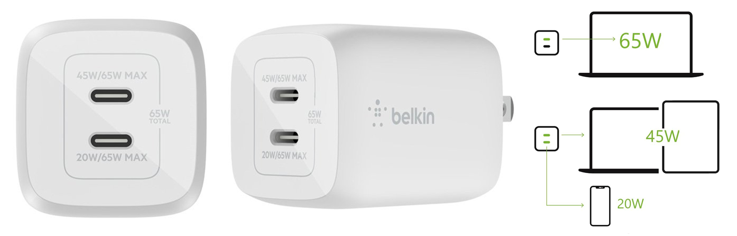 Đánh giá sạc Belkin 65W 2 cổng USB-C: Bộ sạc nhanh giá rẻ cho MacBook Air M2