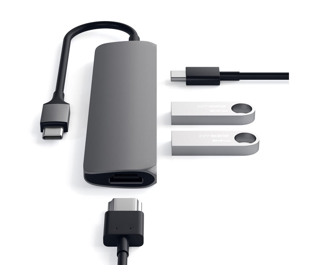 Adapter chuyển đổi Satechi USB-C Multiport Slim Chính hãng