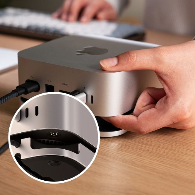 Satechi USB-C Stand & Hub cho Mac Mini/Studio có khe gắn SSD