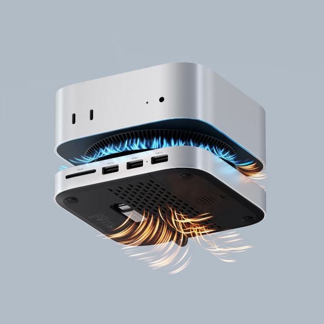Satechi USB-C Stand & Hub cho Mac Mini/Studio có khe gắn SSD