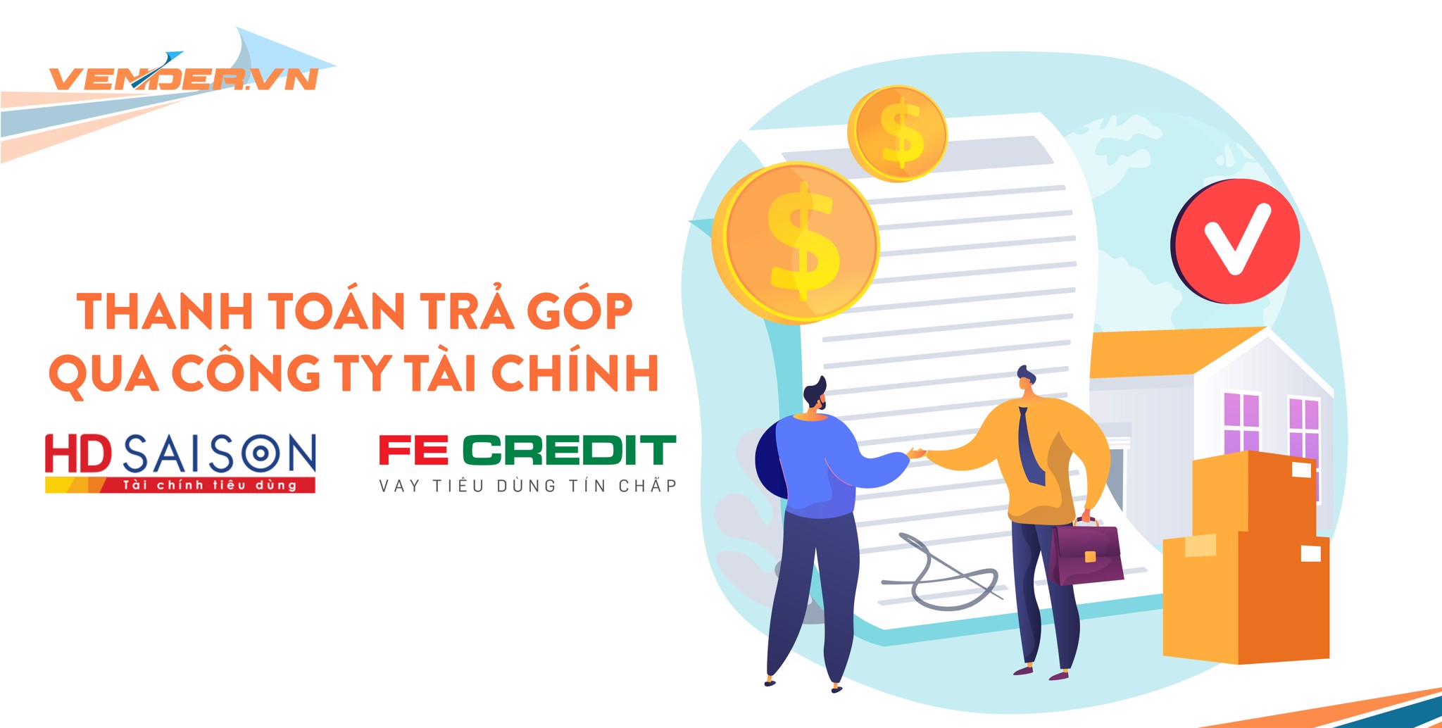 Mua trả góp bằng thẻ tín dụng tại Vender như thế nào?