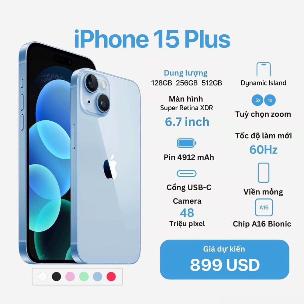 Giá và ngày ra mắt iPhone 15 Pro Max, iPhone 15 Pro, Plus