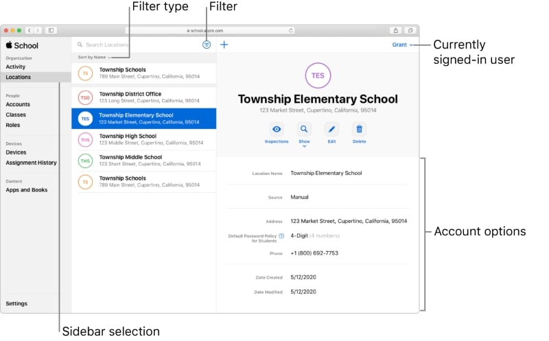 Cách kết nối Apple School Manager với hệ thống SIS