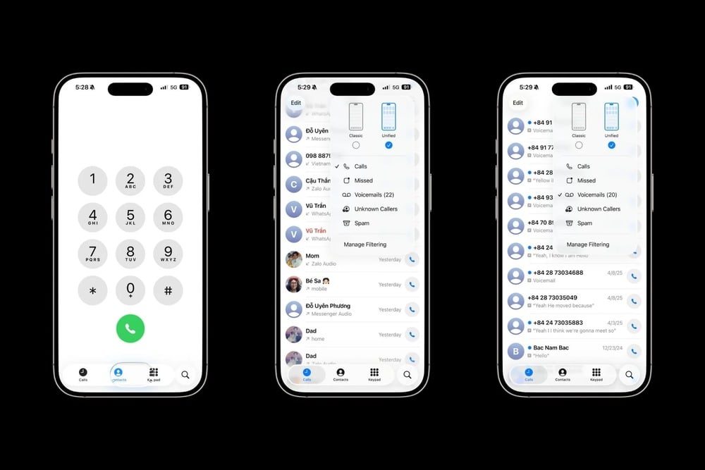 iOS 26 cập nhật tính năng mới cho ứng dụng điện thoại