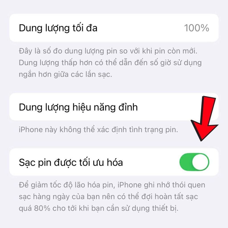 Tính năng sạc pin được tối ưu hóa của iPhone