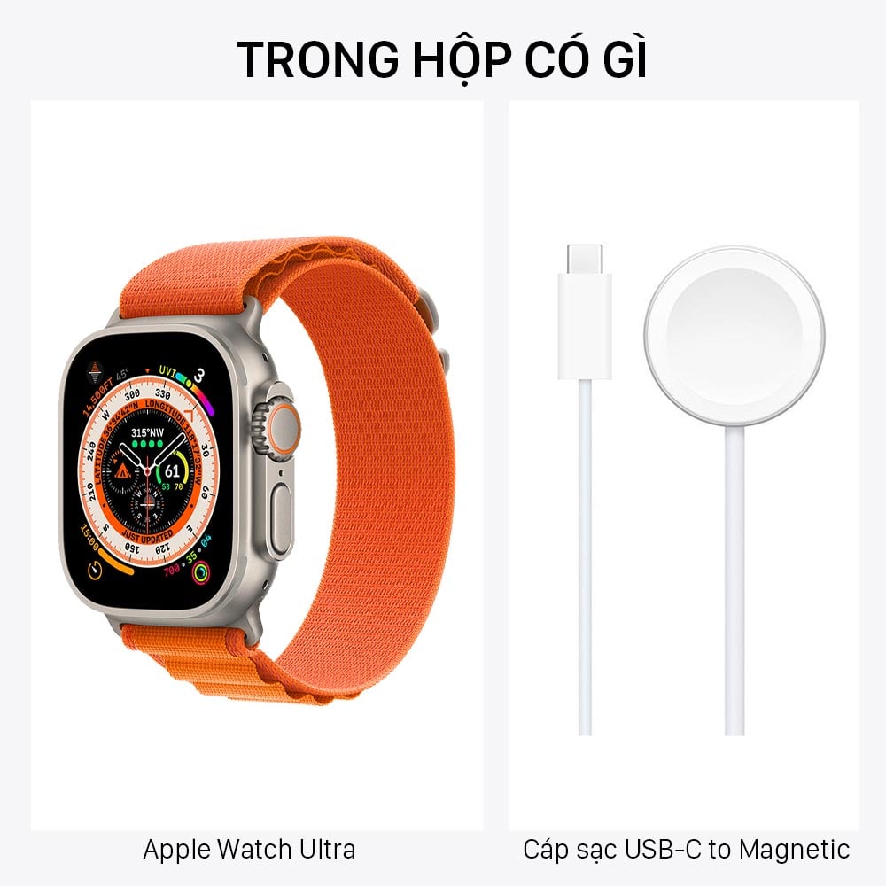 Trong hộp Apple Watch Ultra Orange Alpine Loop có gì