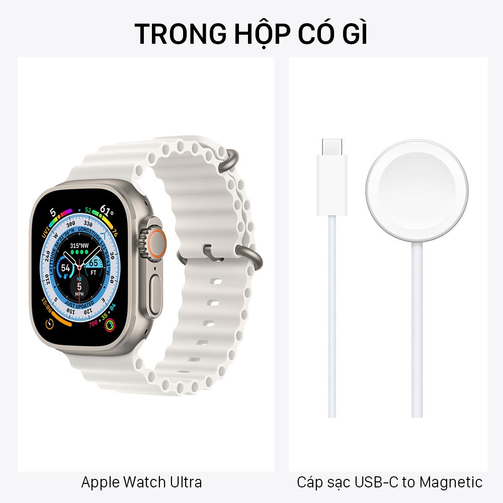 Trong hộp Apple Watch Ultra White Ocean Band có gì