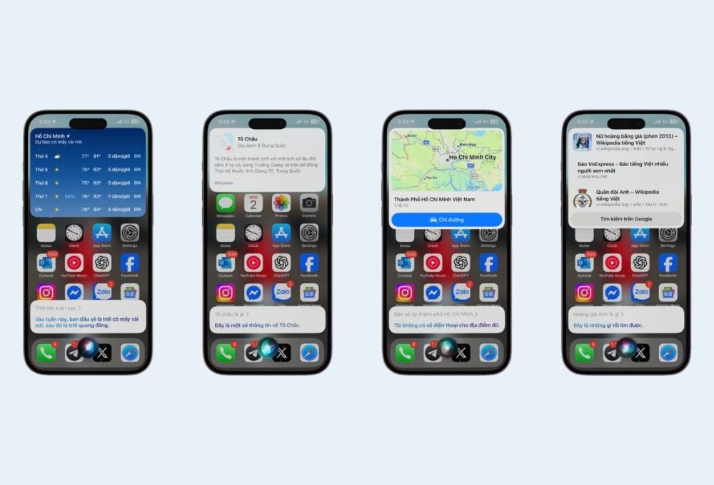 Tra cứu bằng giọng nói với Siri tiếng Việt