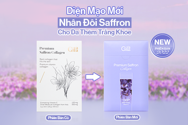 Gilaa Premium Saffron Collagen Phiên Bản Mới 2022