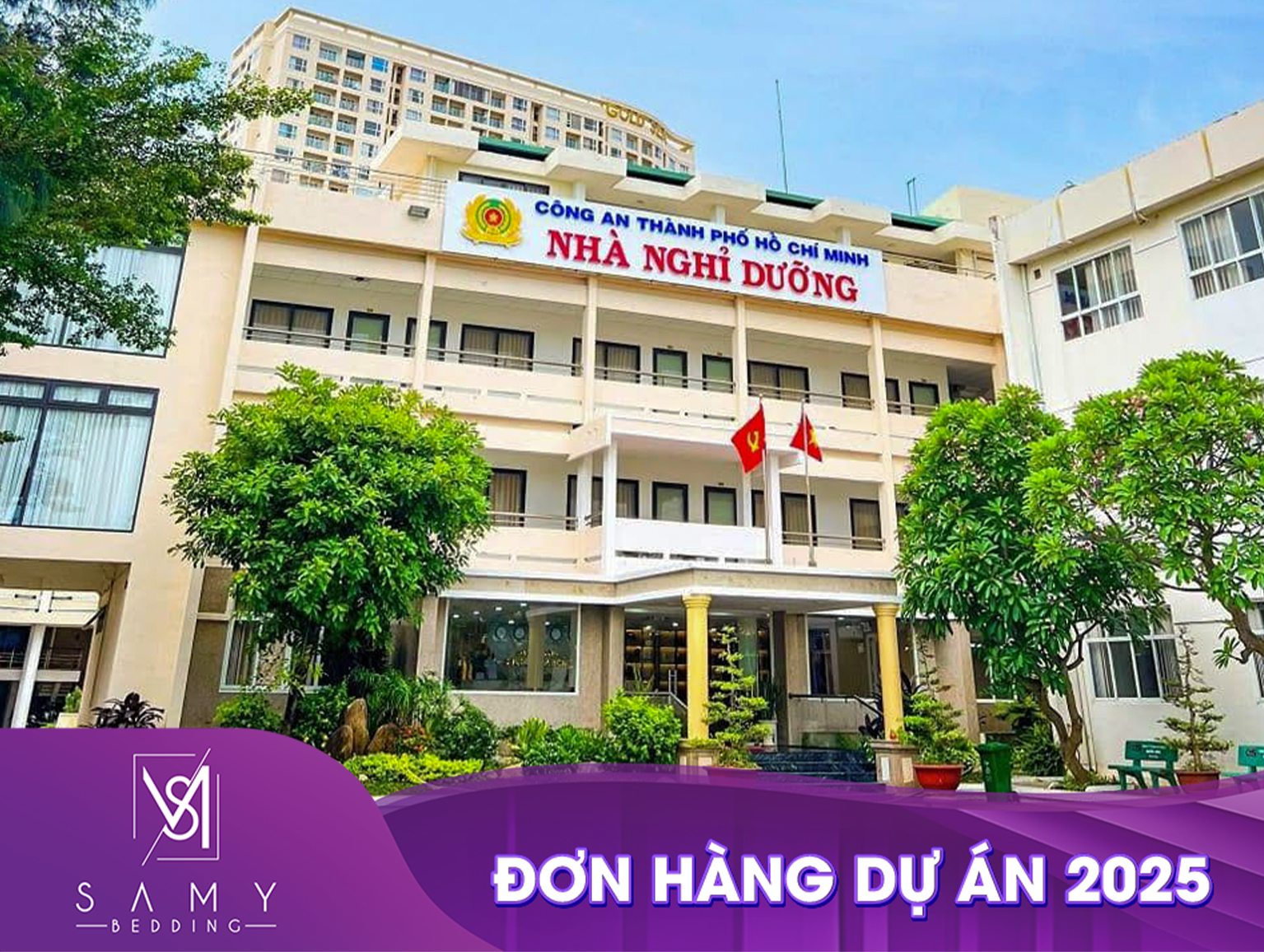 TIẾP TỤC HÀNH TRÌNH GẦN 10 NĂM CUNG CẤP CHĂN DRAP + GỐI + KHĂN CHO NHÀ NGHỈ DƯỠNG CÔNG AN TP.HCM