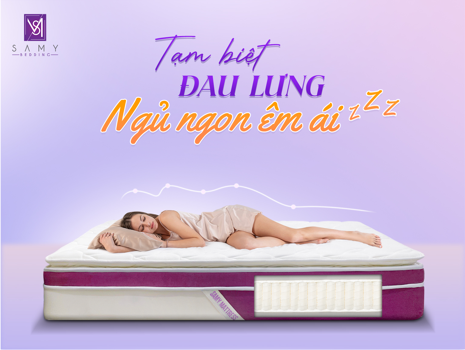 TẠM BIỆT ĐAU LƯNG - NGỦ NGON ÊM ÁI CÙNG NỆM LÒ XO CAO CẤP SAMY KING