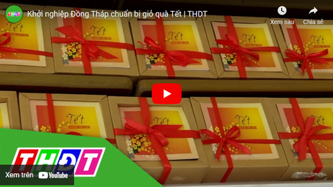 HTX Đặc sản Đồng Tháp chuẩn bị giỏ quà Tết