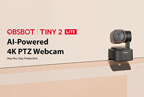 OBSBOT Tiny 2 Lite - Webcam AI 4K Siêu Nét Cho Livestream & Làm Đẹp