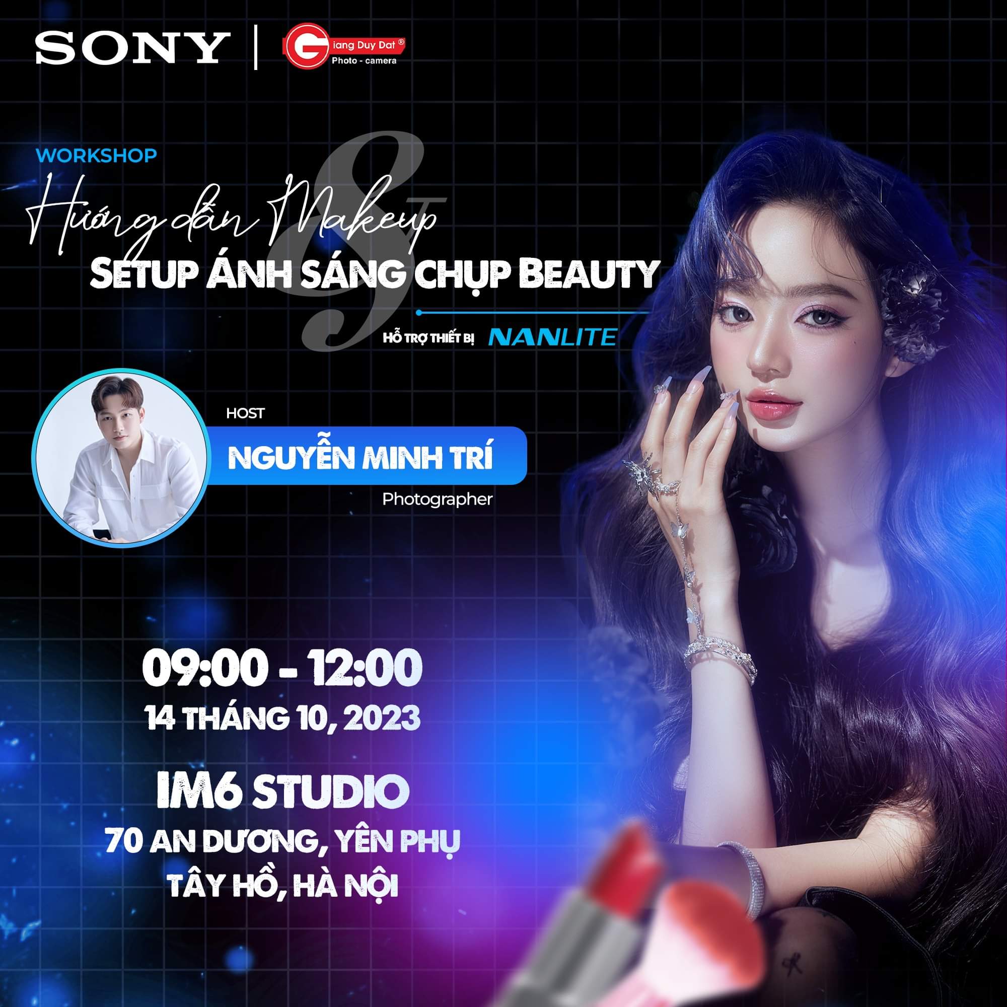 Workshop Hướng Dẫn Makeup - Setup Ánh Sáng Chụp Beauty