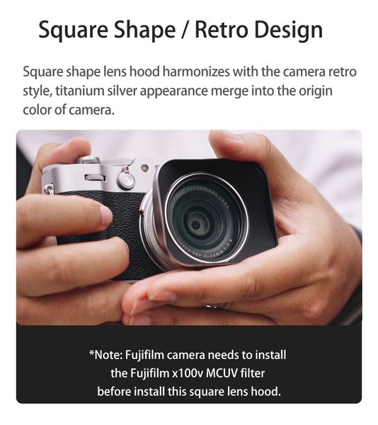 Kase Square Lens Hood for Fujifilm X100 VI