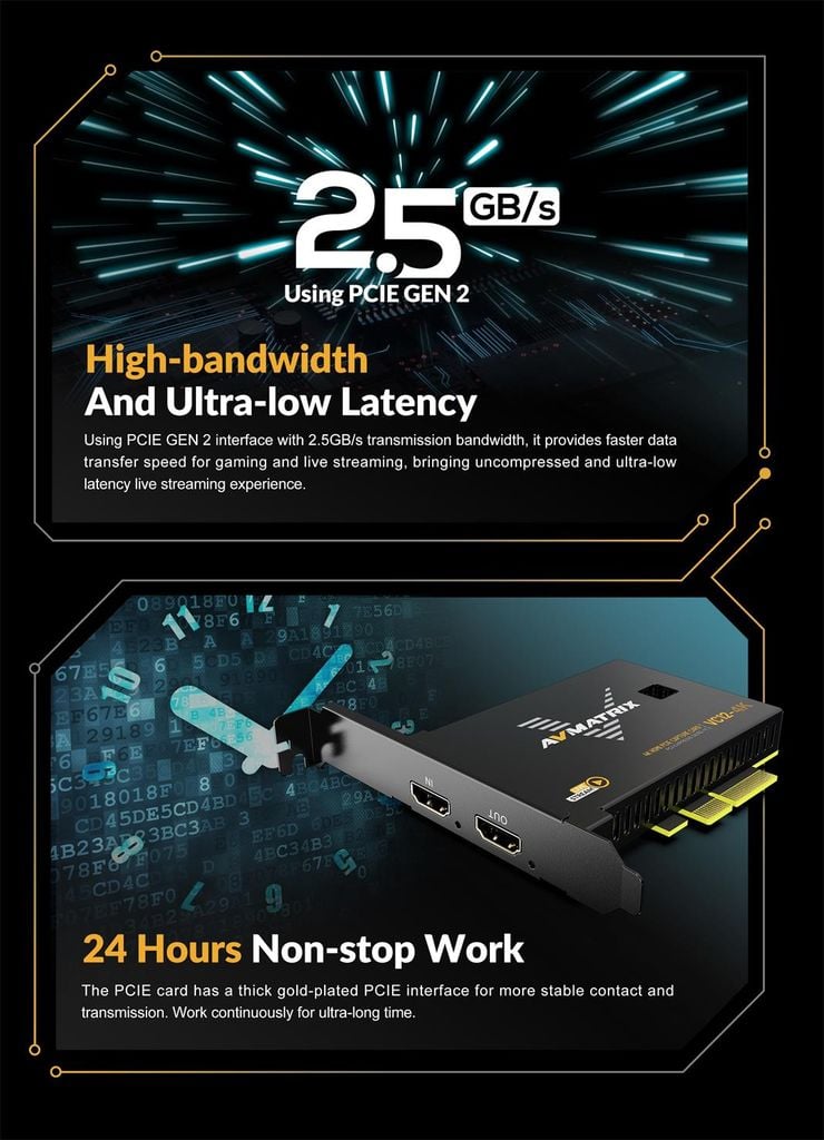 VC12-4K 4K HDMI PCIE Capture Card