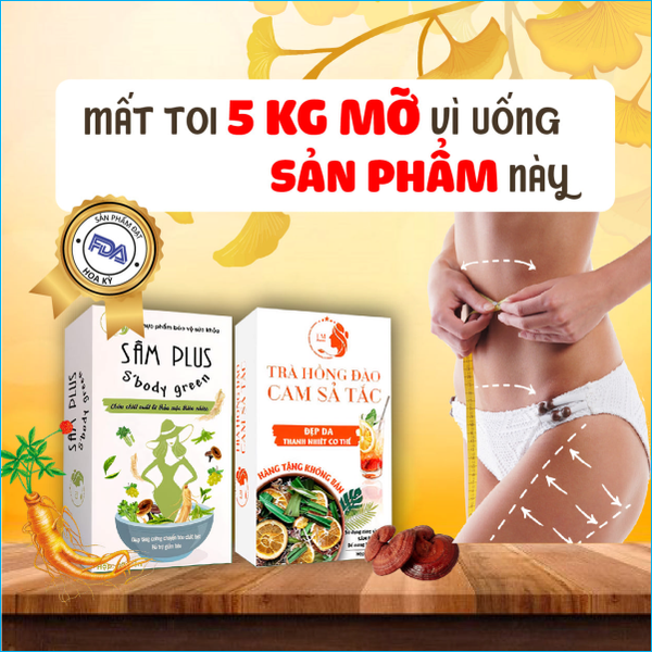sâm plus cùng trà hồng đào cam sả tắc