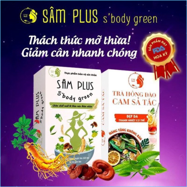sâm plus cùng trà hồng đào cam sả tắc