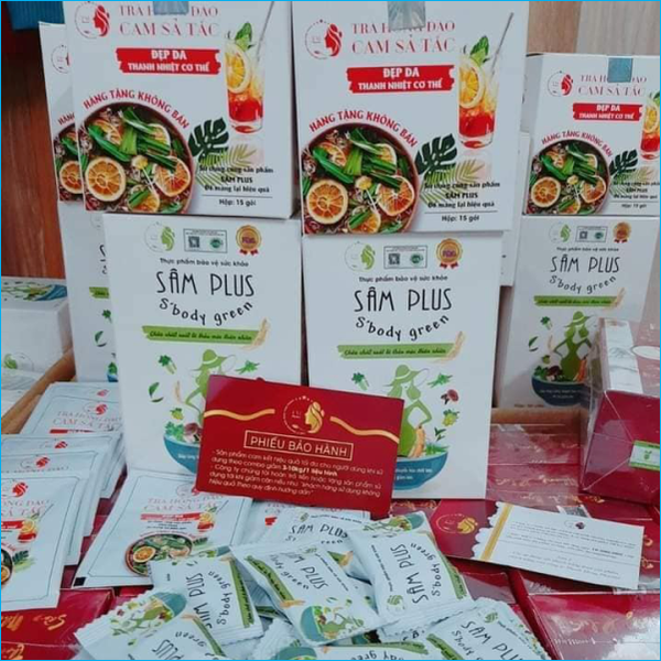 sâm plus cùng trà hồng đào cam sả tắc