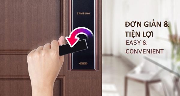 Khóa điện tử Samsung: Dạng tay cầm Pull - Push