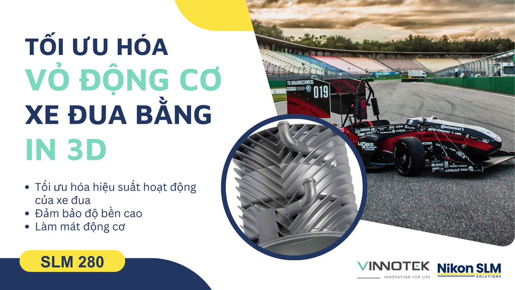 TỐI ƯU HÓA VỎ ĐỘNG CƠ ĐỂ LÀM MÁT ĐỘNG CƠ TRÊN BÁNH XE ĐIỆN ĐUA BẰNG IN 3D KIM LOẠI