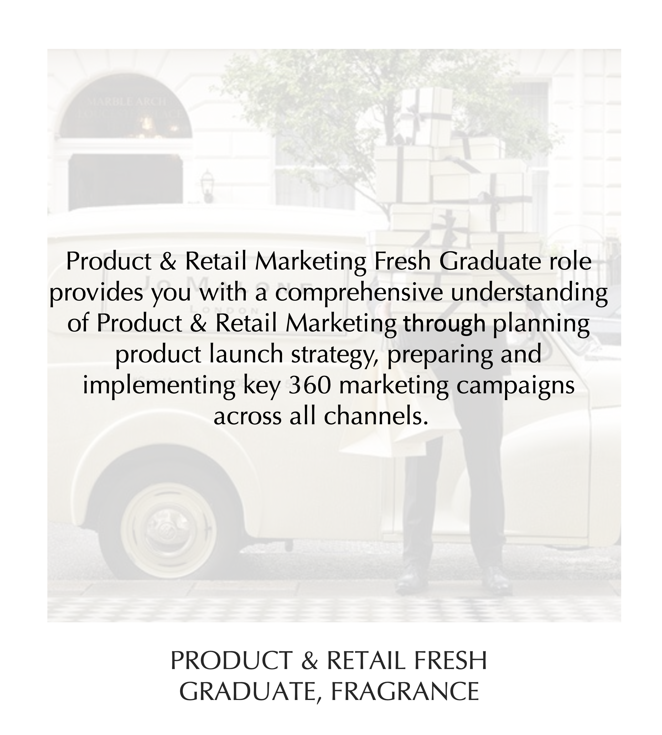 Product & Retail Fresh Graduate, Fragrance