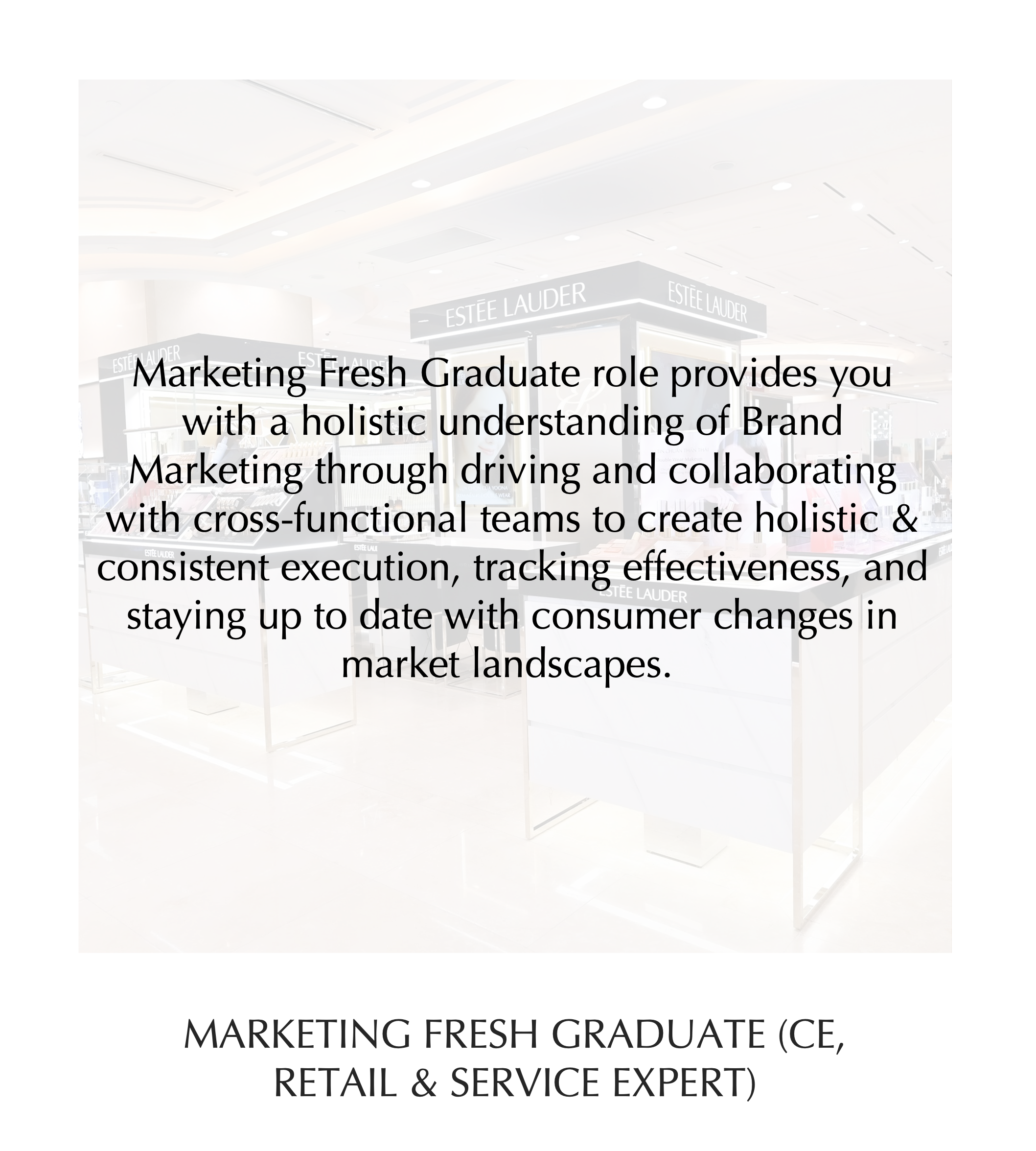 Marketing Fresh Graduate (CE, Retail & Service Expert) 
