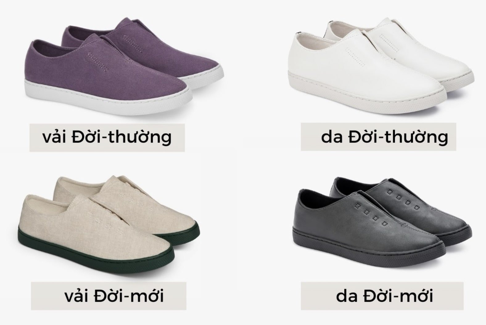 4 dòng giày tinh giản của thương hiệu MỘT