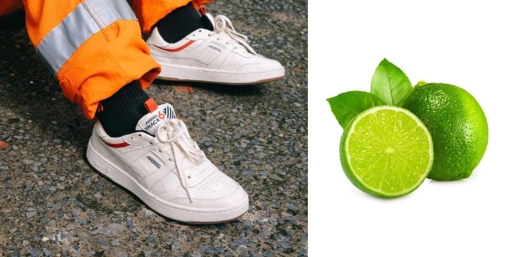 Cắt quả chanh thành 2 nửa rồi chà xát lên da giày