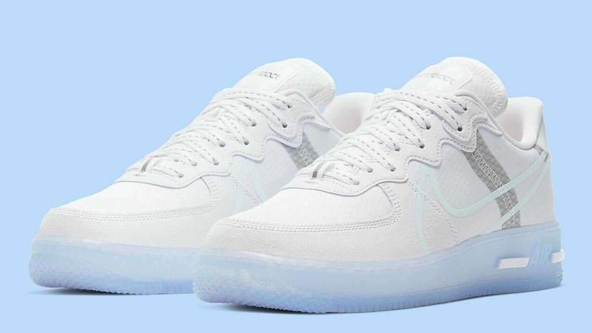 Nike Air Force 1 React D/MS/X “White Ice” với bộ đế Icy hiếm có khó tìm