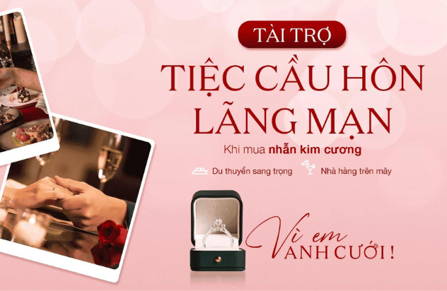 Tặng Gói Cầu Hôn Lãng Mạn Khi Mua Nhẫn Kim Cương Tại Jemmia Diamond
