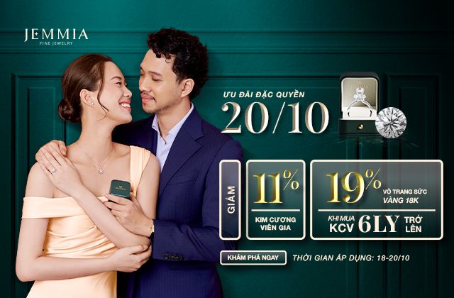 Jemmia Tôn Vinh Phái Đẹp 20-10, Ưu Đãi Đặc Quyền Kim Cương Viên Và Trang Sức Kim Cương